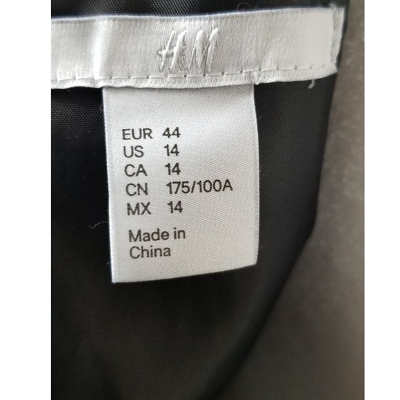 H&M Animal Print Black Lined Dress Sz 14 - Picture 5 of 6